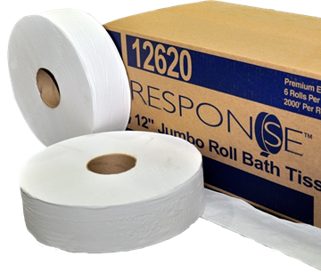 Picture of Jumbo 12" Roll Toilet Tissue 2-ply 4" x 2000' 6 rolls/cs