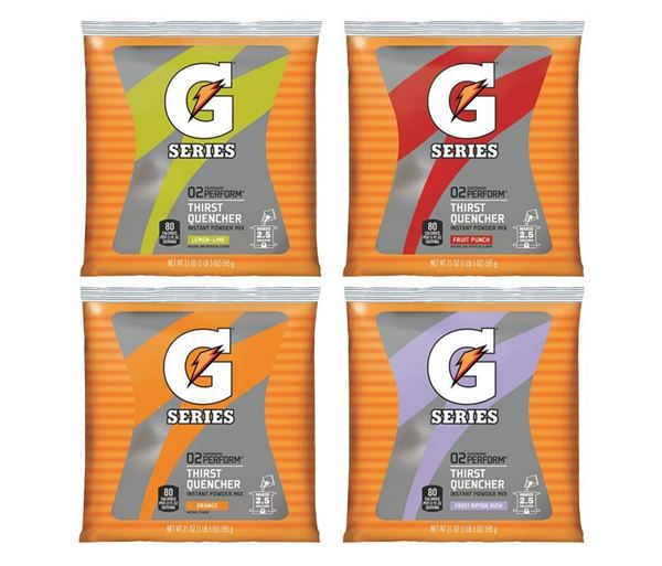 Picture of Gatorade Powder Packs, 2.5 gal Yield  Assorted Flavors 32/Case