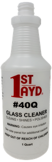 Picture of Natural 1 Quart Bottle w/SilkScreen for #40 Glass Cleaner