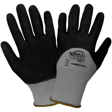 Picture of Tsunami Grip Mach Finish Glove 3/4 Dip Blk A1 on 15 Gauge Nylon