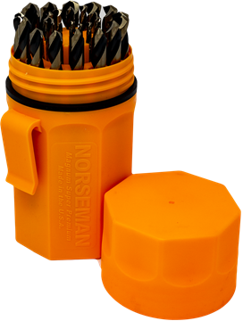 Picture of Norseman Drill Bit Set 190-AGHiVis Orange Plastic Case 29pc