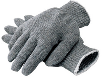 Picture of Gray String Knit GlovesHeavy Weight w/Knit Wrist - Lg