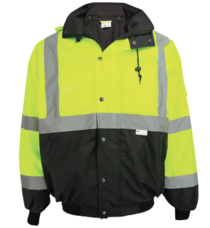 Picture of Hi-Vis Yellow Class 3 BomberJacket-Medium