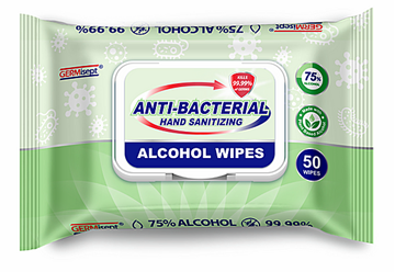 Picture of Alcohol Wipes, 75% 50 sheets /pack 30 packs/case Sheet Size: 6"x 8