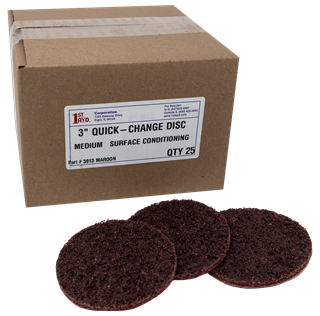 Picture of Medium Maroon Quick ChangeAbrasive Discs 3" dia. 25/pack
