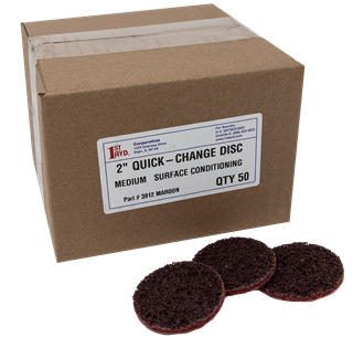 Picture of Medium Maroon Quick ChangeAbrasive Discs 2" dia. 50/pack