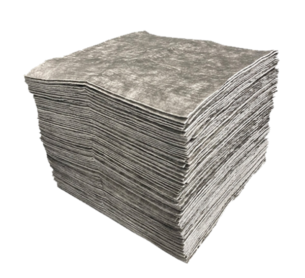 Picture of Grey Oil & Water Sorbent Pads - Hvy Wt Airlaid 16.75" x 18" 100/bag (36 bags/skid)