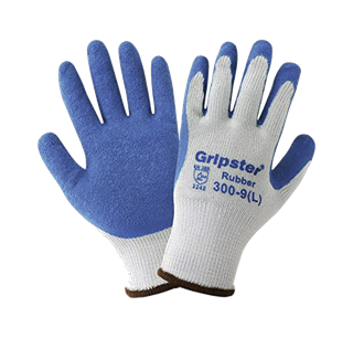Picture of Blue Latex Coated Cotton KnitGloves w/Rough Finish-Small