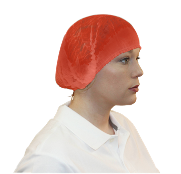 Picture of Pleated 24 inch Red Hairnets10x100/case