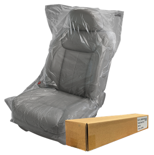 Picture of Disposable Plastic Seat Covers 32" W x 52" L 500/roll