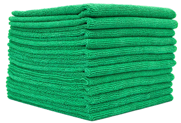 Picture of Deluxe Green Microfiber Towel 15" x 25" 12/pack   12pk/cs