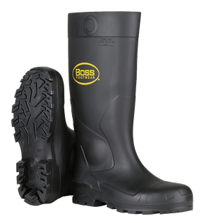 Picture of PVC Black Steel ToeBoots Size 7