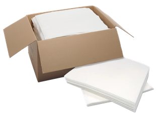 Picture of DRC White Wipers Flat Pack 12" x 13" Sheets 15 lbs/case (750 ct)