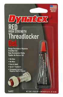 Picture of Red Gel Threadlocker, High Strength 12 x 6 ml/case