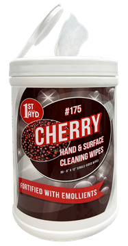 Picture of 1st Ayd Cherry Hand and Surface Cleaning Wipes 8"x12" White  90 sheets/disp  6 disp/case