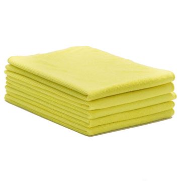 Picture of Microfiber Towels Yellow 16" x 16"  300gsm 50/bag 4bags/case