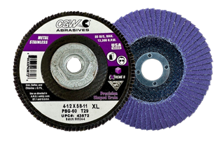 Picture of Xtreme Flap Disc XL: 4.5"x 5/8"-11 60 grit, T29  10/Bx