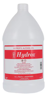 Picture of Isopropyl Alcohol 99% 4 x 1 gal/case USP grade