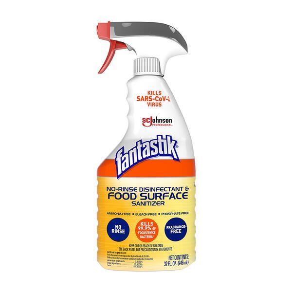 Picture of Fantastik No Rinse Disinfectant  and Food Service Sanitizer 32oz 8/case