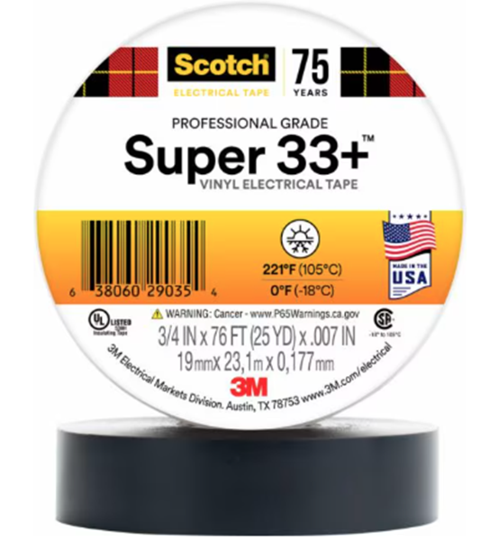 Picture of Scotch Super 33 ElectricalTape  3/4 in. x 52 ft.