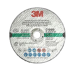 Picture of 3M Aluminum Oxide Cut Off Wheel Type 13" x  1/16" x 3/8" 50/Box