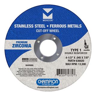 Picture of Zirconia Cut Off Wheel Type 1 4 1/2" x .045 x 7/8" 50/pack