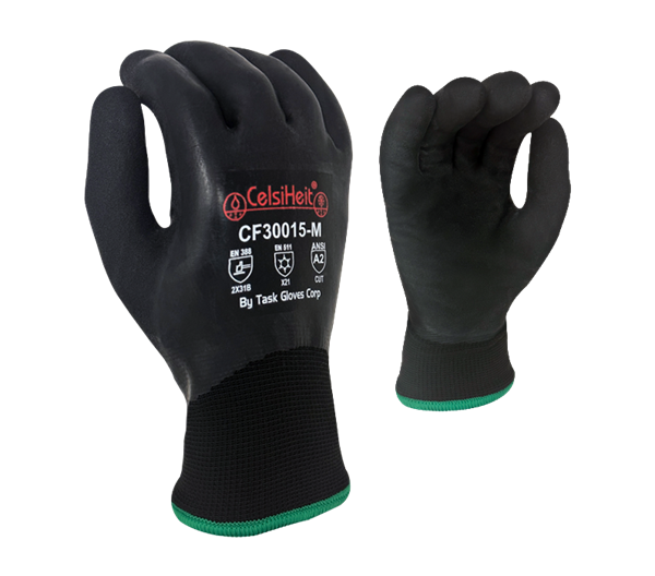 Picture of CelsiHeit Black Double Coated A2 Water Resistant Gloves