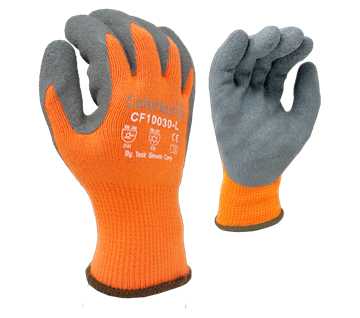 Picture of Hi-Vis Saftety Orange Glove 10 gauge Latex Coating- Multiple Sizes