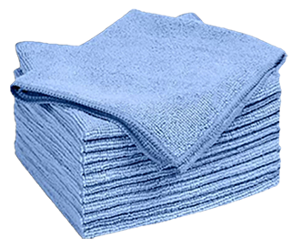 Picture of Microfiber Towel Blue 12"x 12" 300gsm 50/bag, 8 bags per case (400/cs)