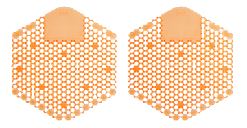 Picture of 3D Wave Urinal Screen Deodorizer, Mango 2/bag (5bgs/inner box, 30bags/cs)