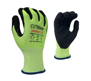 Picture of Cutman A8 Yellow Work Glove Sandy Foam Nitrile 18 Gauge, 12/pk; 72/cs