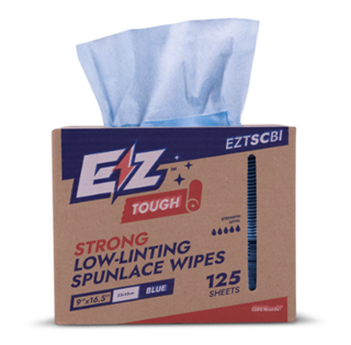 Picture of Strong Low-Lint Blue Spunlace Wipes 9x16.5 750 cs (6x125) 48 cs/Skid